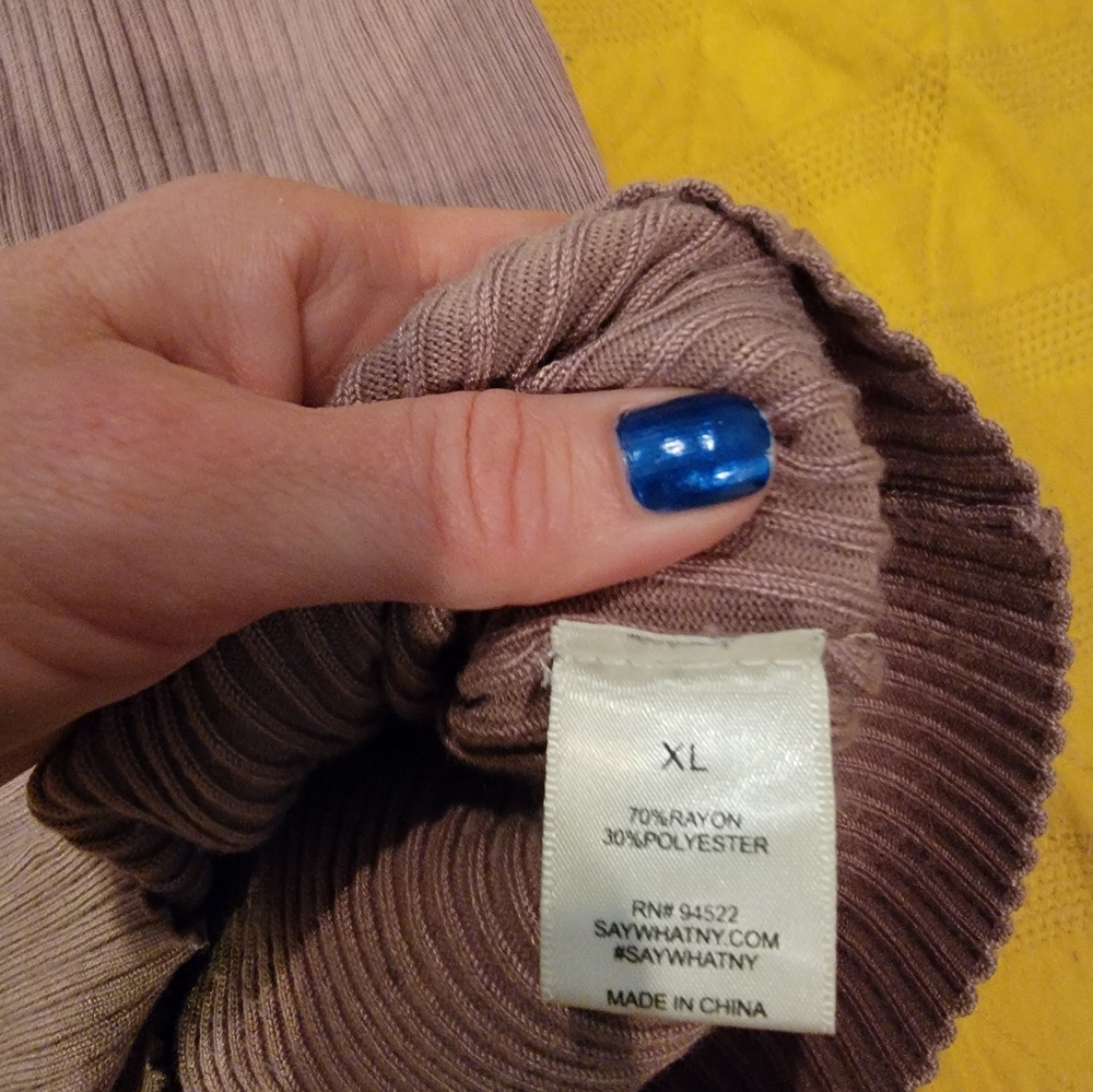 Cowlneck mini sweater dress or long shirt - Picture 3 of 10